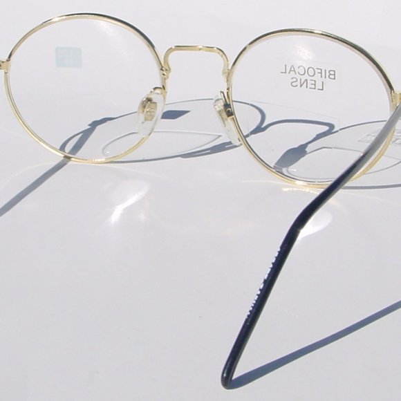 (NWT) Vintage 90's Round Metal Bi-Focal Reading Glasses +1.00 - Picture 3 of 3